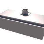 Damphette vegg med viftemotor LxDxH=100x110x55cm