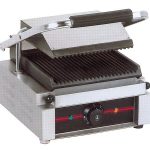 Pressgrill enkel Rillet støpejern