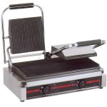 Pressgrill dobbel Rillet støpejern