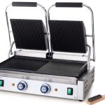 Pressgrill, dobbel Halv rillet og halv glatt