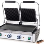 Pressgrill, dobbel Rillet topp og glatt bunn