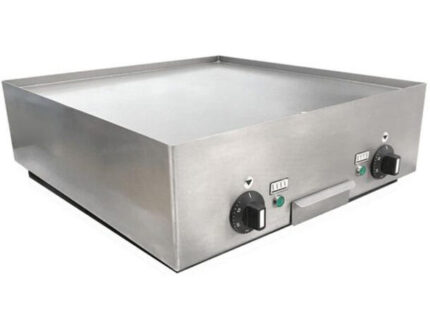 Flatgrill Rustfritt stål, 2 stekesoner