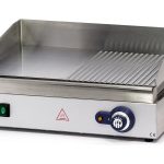 Flatgrill, 1/2 flat og 1/2 rillet 1 stekesone
