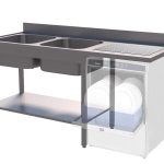 Oppvaskbenk, to kummer venstre 180x70x90cm