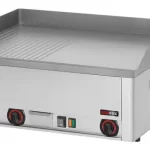 Flatgrill 1/2 rillet+1/2 glatt Støpejern, 2 stekesoner 400V