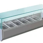 Garnityrkjøler med glassoverbygg 140 cm 1/4GN x6 Varenr:100020176