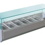 Garnityrkjøler med glassoverbygg 150 cm 1/3GN x5 + GN1/2 x1 Varenr:100020177