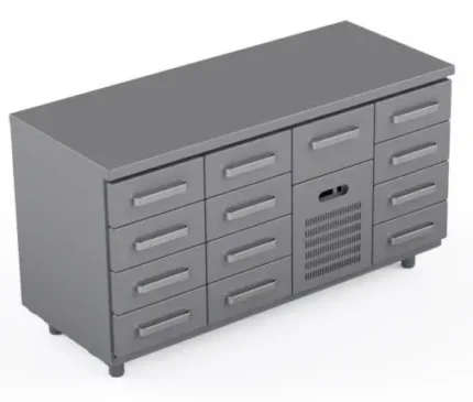 Kjølebenk 210x70x90 cm Med 13 x skuffer Varenr:100022753