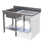 Oppvaskbenk, en kum venstre BxDxH: 120x70x90cm Varenr:83200942