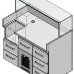 Pølsedisk 1200 5 kjølte skuffer BxDxH: 120,3x69,9x90/139,3cm Varenr:90011061-A