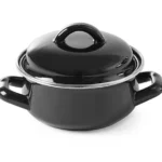 Suppe og sauspanne med lokk, svart 0,65 liter Varenr:625705