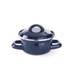 Suppe og sauspanne med lokk, blå 0,5 liter Varenr:625804