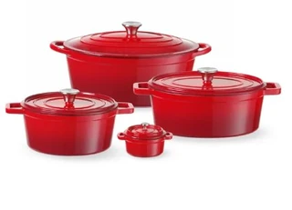 Støpejernsgryte, emaljert 6,88 l rød Varenr:626825