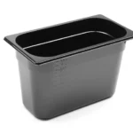 Polykarbonat kantine 1/3 GN, svart 200 mm Varenr:862506